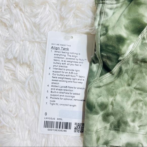 lululemon Align Green Cropped Tank Top - Picture 4 of 4